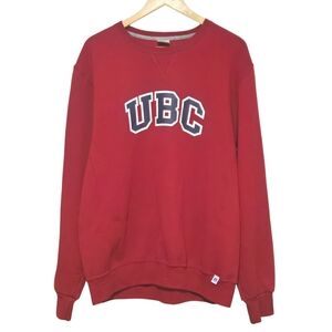 Russell Athletic Red Crewneck Sweater Unisex Large